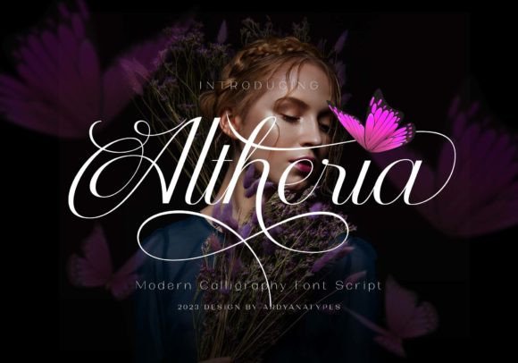 Atheria Font: A Handwritten Script Typeface for Brand Design