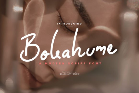Bokahume: A Modern Script Font for Digital Design