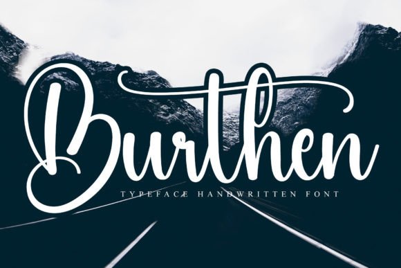 Burthen: A Cursive Handwritten Font for Web Design and Digital Branding