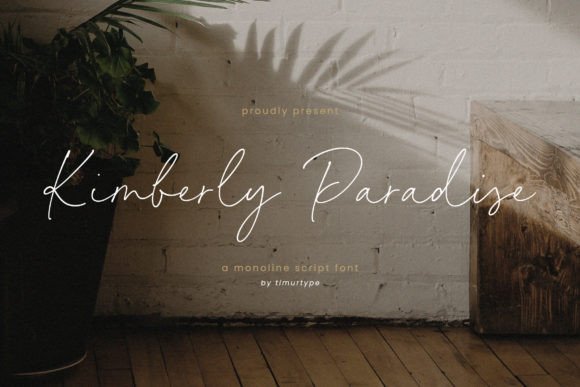 Kimberly Paradise: A Handwritten Font for Handmade Products