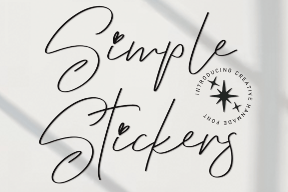 Simple Stickers Font: Handwritten Charm for Your Brand