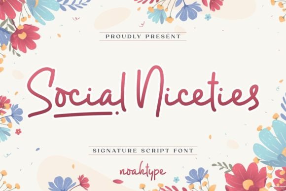 Social Niceties Font: A Handwritten Typeface for Editorial Design